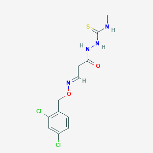 (3E)-3-{[(2,4-dichlorophenyl)methoxy]imino}-N-[(methylcarbamothioyl)amino]propanamide