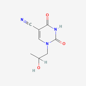molecular formula C8H9N3O3 B2948156 1-(2-Hydroxypropyl)-2,4-dioxo-1,2,3,4-tetrahydro-5-pyrimidinecarbonitrile CAS No. 98488-44-9