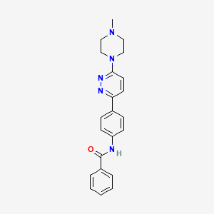molecular formula C22H23N5O B2948159 N-(4-(6-(4-methylpiperazin-1-yl)pyridazin-3-yl)phenyl)benzamide CAS No. 941940-72-3