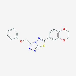 [6-(2,3-Dihydro-1,4-benzodioxin-6-yl)[1,2,4]triazolo[3,4-b][1,3,4]thiadiazol-3-yl]methyl phenyl ether