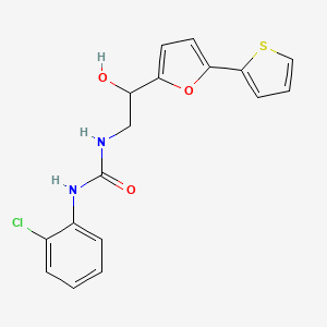 molecular formula C17H15ClN2O3S B2948161 1-(2-Chlorophenyl)-3-[2-hydroxy-2-(5-thiophen-2-ylfuran-2-yl)ethyl]urea CAS No. 2310146-60-0