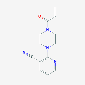 molecular formula C13H14N4O B2948163 2-(4-Prop-2-enoylpiperazin-1-yl)pyridine-3-carbonitrile CAS No. 927883-55-4