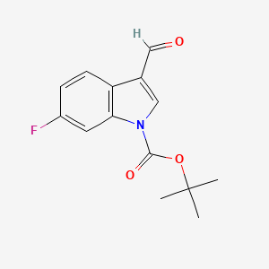molecular formula C14H14FNO3 B2948170 tert-butyl 6-fluoro-3-formyl-1H-indole-1-carboxylate CAS No. 1260651-68-0