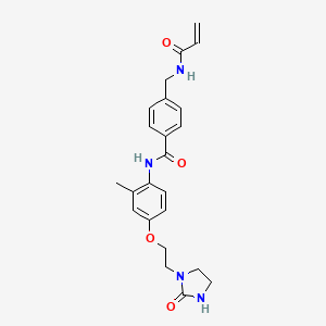N-[2-Methyl-4-[2-(2-oxoimidazolidin-1-yl)ethoxy]phenyl]-4-[(prop-2-enoylamino)methyl]benzamide