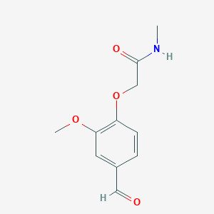 molecular formula C11H13NO4 B2948174 2-(4-formyl-2-methoxyphenoxy)-N-methylacetamide CAS No. 91133-90-3
