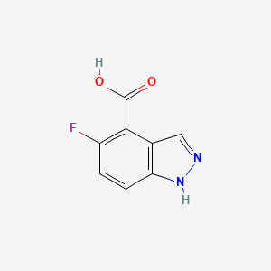 molecular formula C8H5FN2O2 B2948176 1H-Indazole-4-carboxylic acid, 5-fluoro- CAS No. 848678-61-5