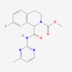 molecular formula C17H17FN4O3 B2948183 methyl 7-fluoro-1-((4-methylpyrimidin-2-yl)carbamoyl)-3,4-dihydroisoquinoline-2(1H)-carboxylate CAS No. 1396559-84-4