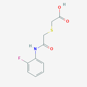 molecular formula C10H10FNO3S B2948186 2-({[(2-Fluorophenyl)carbamoyl]methyl}sulfanyl)acetic acid CAS No. 412923-01-4