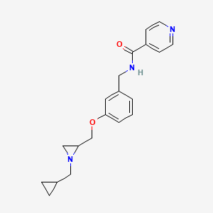 N-[[3-[[1-(Cyclopropylmethyl)aziridin-2-yl]methoxy]phenyl]methyl]pyridine-4-carboxamide