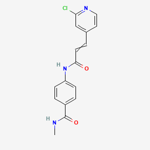 molecular formula C16H14ClN3O2 B2948199 4-[3-(2-chloropyridin-4-yl)prop-2-enamido]-N-methylbenzamide CAS No. 1424624-36-1