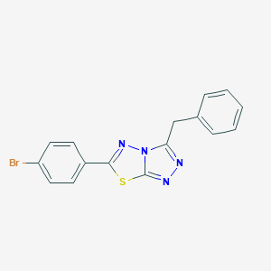 molecular formula C16H11BrN4S B294820 3-Benzyl-6-(4-bromophenyl)[1,2,4]triazolo[3,4-b][1,3,4]thiadiazole 