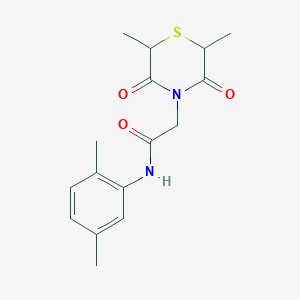 2-(2,6-dimethyl-3,5-dioxothiomorpholin-4-yl)-N-(2,5-dimethylphenyl)acetamide