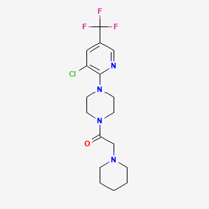 1-{4-[3-Chloro-5-(trifluoromethyl)-2-pyridinyl]piperazino}-2-piperidino-1-ethanone