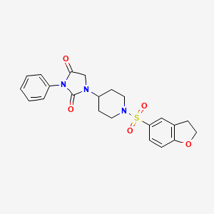 1-(1-((2,3-Dihydrobenzofuran-5-yl)sulfonyl)piperidin-4-yl)-3-phenylimidazolidine-2,4-dione