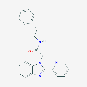 molecular formula C22H20N4O B294823 N-(2-phenylethyl)-2-(2-pyridin-2-yl-1H-benzimidazol-1-yl)acetamide 