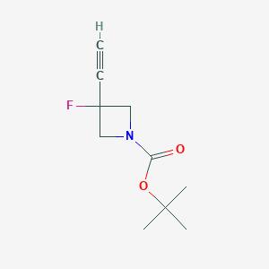 molecular formula C10H14FNO2 B2948233 tert-Butyl 3-ethynyl-3-fluoroazetidine-1-carboxylate CAS No. 2126161-88-2