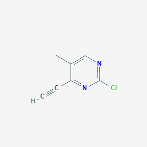 molecular formula C7H5ClN2 B2948246 2-Chloro-4-ethynyl-5-methylpyrimidine CAS No. 2408835-19-6