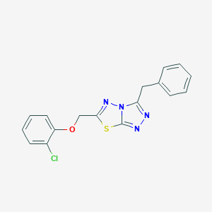 molecular formula C17H13ClN4OS B294825 3-Benzyl-6-[(2-chlorophenoxy)methyl][1,2,4]triazolo[3,4-b][1,3,4]thiadiazole 