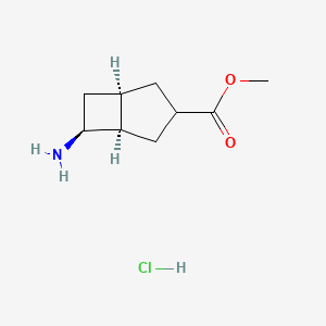 molecular formula C9H16ClNO2 B2948253 Methyl (1R,5R,6S)-6-aminobicyclo[3.2.0]heptane-3-carboxylate;hydrochloride CAS No. 2137434-45-6
