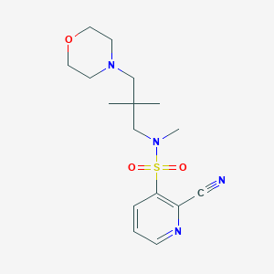 2-Cyano-N-(2,2-dimethyl-3-morpholin-4-ylpropyl)-N-methylpyridine-3-sulfonamide