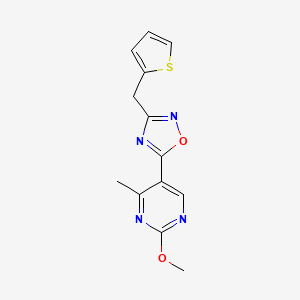 5-(2-Methoxy-4-methylpyrimidin-5-yl)-3-(thiophen-2-ylmethyl)-1,2,4-oxadiazole