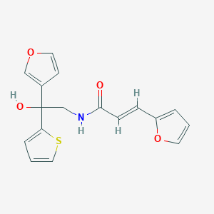 molecular formula C17H15NO4S B2948272 (2E)-3-(furan-2-yl)-N-[2-(furan-3-yl)-2-hydroxy-2-(thiophen-2-yl)ethyl]prop-2-enamide CAS No. 2097941-27-8