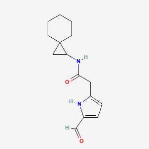 2-(5-Formyl-1H-pyrrol-2-yl)-N-spiro[2.5]octan-2-ylacetamide