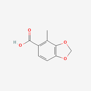 molecular formula C9H8O4 B2948278 4-Methyl-1,3-benzodioxole-5-carboxylic acid CAS No. 162506-58-3
