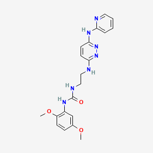 molecular formula C20H23N7O3 B2948282 1-(2,5-Dimethoxyphenyl)-3-(2-((6-(pyridin-2-ylamino)pyridazin-3-yl)amino)ethyl)urea CAS No. 1021249-06-8