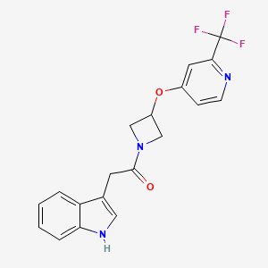 2-(1H-Indol-3-yl)-1-[3-[2-(trifluoromethyl)pyridin-4-yl]oxyazetidin-1-yl]ethanone