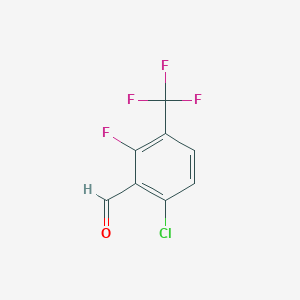 molecular formula C8H3ClF4O B2948290 6-Chloro-2-fluoro-3-(trifluoromethyl)benzaldehyde CAS No. 1026828-32-9