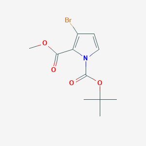 molecular formula C11H14BrNO4 B2948291 1-叔丁基 2-甲基 3-溴-1H-吡咯-1,2-二羧酸酯 CAS No. 1097834-88-2