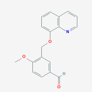 4-Methoxy-3-[(quinolin-8-yloxy)methyl]benzaldehyde