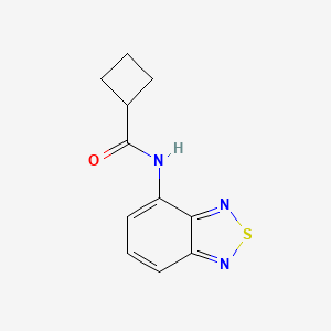 molecular formula C11H11N3OS B2948295 N-2,1,3-benzothiadiazol-4-ylcyclobutanecarboxamide CAS No. 950320-92-0