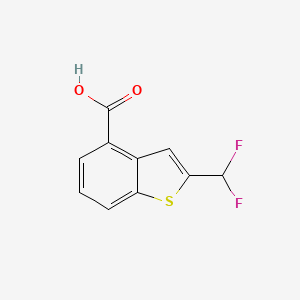 molecular formula C10H6F2O2S B2948300 2-(Difluoromethyl)-1-benzothiophene-4-carboxylic acid CAS No. 1785101-32-7