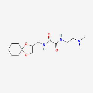 molecular formula C15H27N3O4 B2948303 N1-(1,4-dioxaspiro[4.5]decan-2-ylmethyl)-N2-(2-(dimethylamino)ethyl)oxalamide CAS No. 941914-60-9