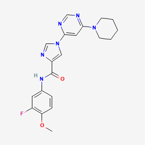 N-(3-fluoro-4-methoxyphenyl)-1-[6-(piperidin-1-yl)pyrimidin-4-yl]-1H-imidazole-4-carboxamide