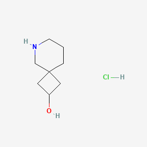 molecular formula C8H16ClNO B2948307 6-Azaspiro[3.5]nonan-2-ol hydrochloride CAS No. 2306270-07-3