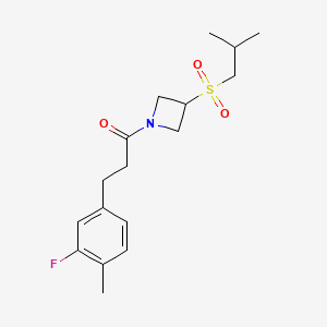 3-(3-Fluoro-4-methylphenyl)-1-(3-(isobutylsulfonyl)azetidin-1-yl)propan-1-one