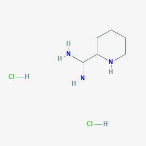 molecular formula C6H15Cl2N3 B2948316 Piperidine-2-carboximidamide dihydrochloride CAS No. 1198283-39-4