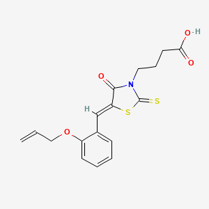 (Z)-4-(5-(2-(allyloxy)benzylidene)-4-oxo-2-thioxothiazolidin-3-yl)butanoic acid