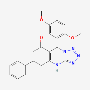 9-(2,5-dimethoxyphenyl)-6-phenyl-5,6,7,9-tetrahydrotetrazolo[5,1-b]quinazolin-8(4H)-one