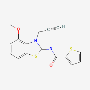 N-(4-methoxy-3-prop-2-ynyl-1,3-benzothiazol-2-ylidene)thiophene-2-carboxamide