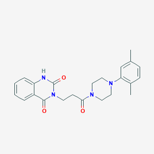 molecular formula C23H26N4O3 B2948333 3-(3-(4-(2,5-dimethylphenyl)piperazin-1-yl)-3-oxopropyl)quinazoline-2,4(1H,3H)-dione CAS No. 896372-84-2