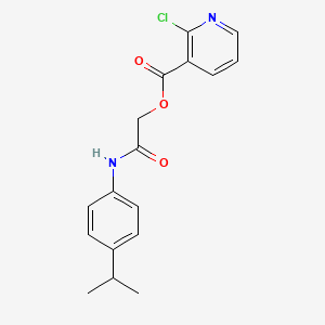 molecular formula C17H17ClN2O3 B2948339 {[4-(Propan-2-yl)phenyl]carbamoyl}methyl 2-chloropyridine-3-carboxylate CAS No. 389620-36-4