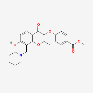 methyl 4-((7-hydroxy-2-methyl-4-oxo-8-(piperidin-1-ylmethyl)-4H-chromen-3-yl)oxy)benzoate