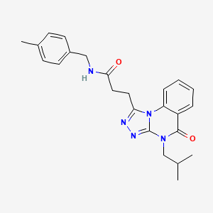 3-(4-isobutyl-5-oxo-4,5-dihydro[1,2,4]triazolo[4,3-a]quinazolin-1-yl)-N-(4-methylbenzyl)propanamide