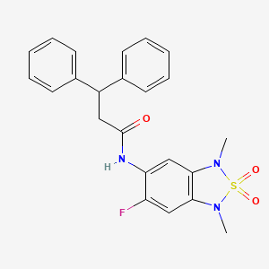 N-(6-fluoro-1,3-dimethyl-2,2-dioxido-1,3-dihydrobenzo[c][1,2,5]thiadiazol-5-yl)-3,3-diphenylpropanamide