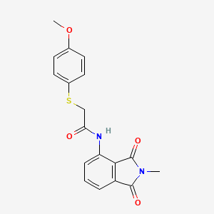 2-((4-methoxyphenyl)thio)-N-(2-methyl-1,3-dioxoisoindolin-4-yl)acetamide