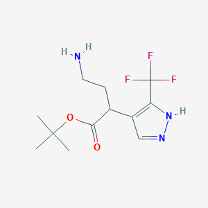 Tert-butyl 4-amino-2-[5-(trifluoromethyl)-1H-pyrazol-4-yl]butanoate
